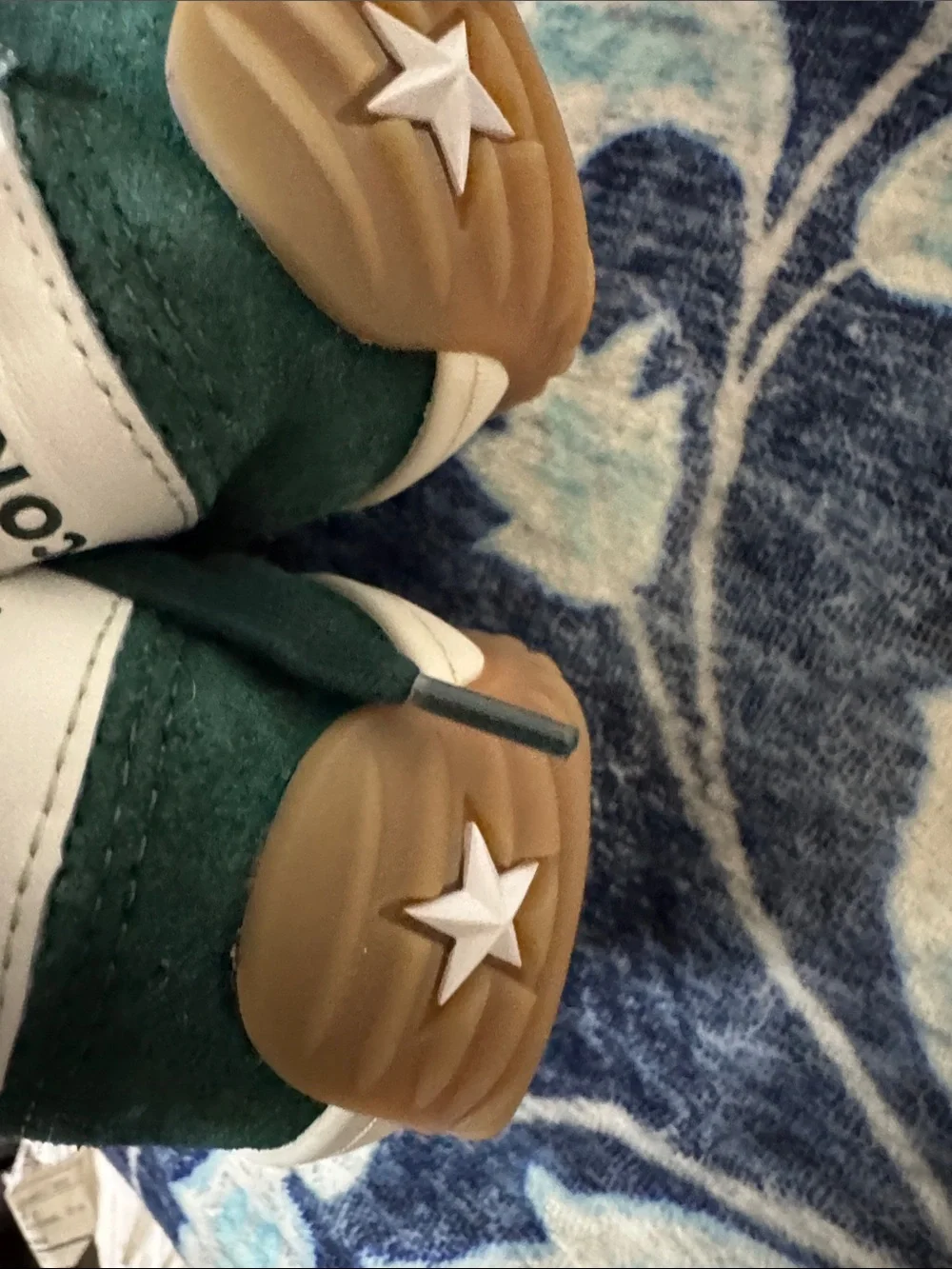 Converse Green Suede and Canvas Sneakers with Gum Sole